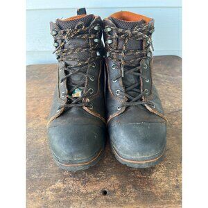 Timberland PRO Mens 6" Steel Toe Waterproof Work Boots 52562 Size 12W Leather Ru